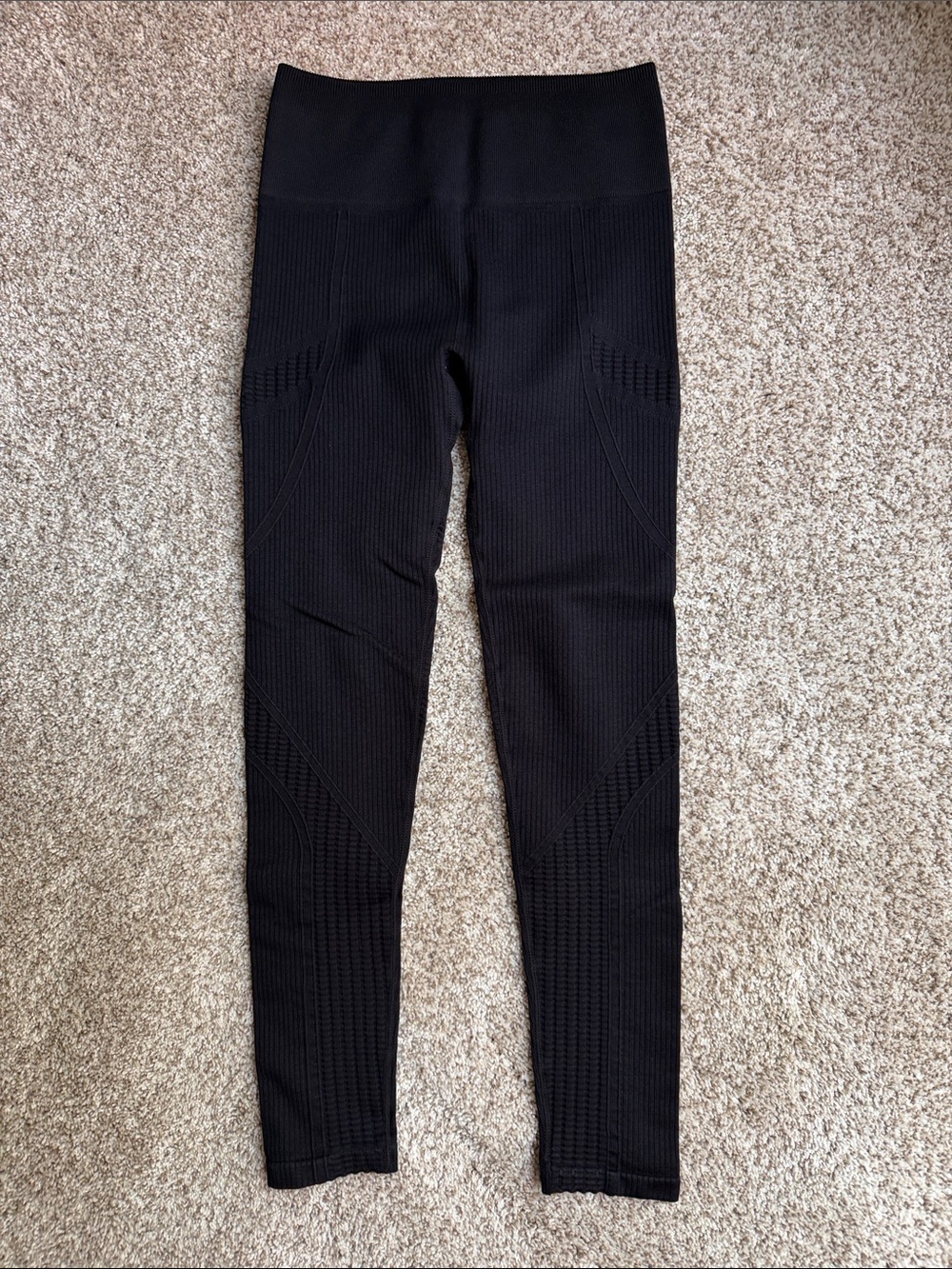 FABLETICS Black Textured High-Waist Leggings